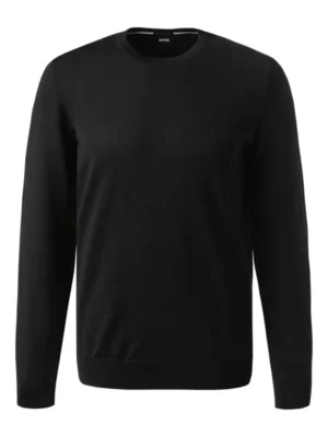 BOTTO-L ( pull 100% laine ras de cou noir )